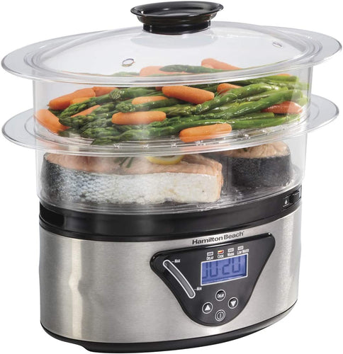 Hamilton Beach 37530C Digital Steamer, 5.5 quart, Multicolor