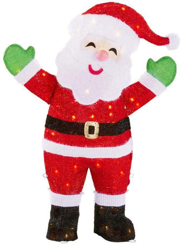 Home Accents Holiday 3 ft Yuletide Lane LED Tinsel Santa