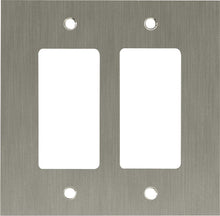 Load image into Gallery viewer, Franklin Brass 64927 Concave 2-Gang Double Decorator / Rocker / GFCI Device Wall Switch Plate Cover, Satin Nickel