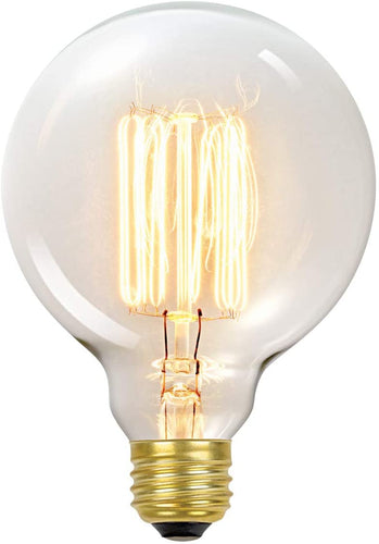 Globe Electric Vintage Edison B10 Candelabra Amber Glass Dimmable LED Light Bulb