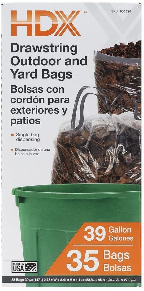 HDX 39 Gal. Outdoor/yard Trash Bag (35-count)