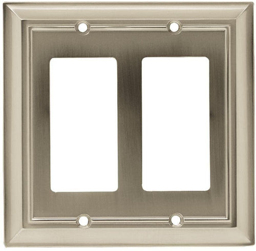 Architectural 2 Decorator Wall Plate - Satin Nickel
