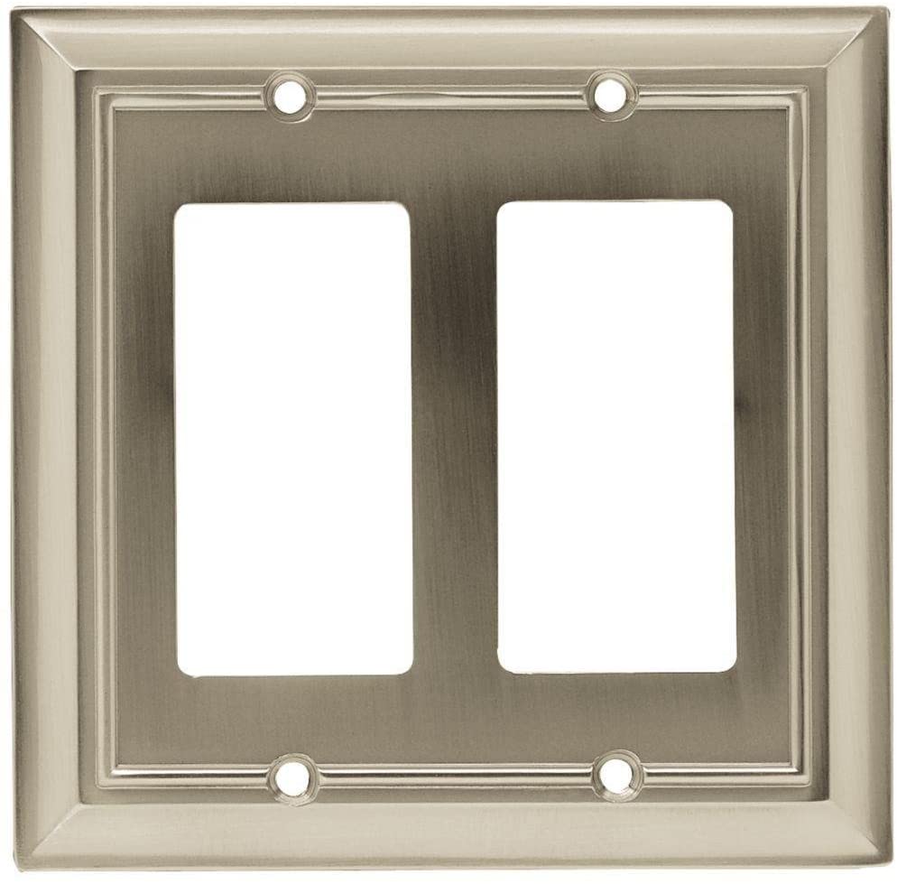 Architectural 2 Decorator Wall Plate - Satin Nickel