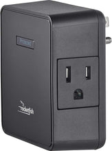 Load image into Gallery viewer, Rocketfish 2-outlet Surge Protector 1500 Joules 47dB Black RF-HTS1215