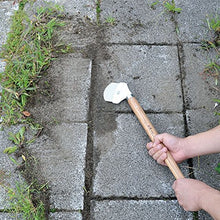 Load image into Gallery viewer, Nisaku NJP2516 Medium Handle Sidewalk and Garden Weeder, Authentic Tomita (Est. 1960) Japanese Stainless Steel, Blade Width 3.5", Polished 17.75" Wood Handle