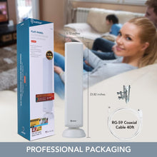 Load image into Gallery viewer, ANTOP AT-402 Flat-Panel Outdoor/Indoor TV Antenna with High Gain-60 Miles Long Range Digital TV Antenna with Multi-Directional Reception - 40ft Detachable Coaxial Cable - HD/4K UHD Ready