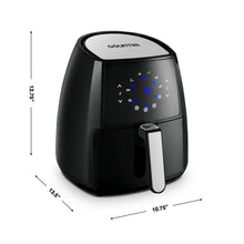 Load image into Gallery viewer, Gourmia GAF570 4.5 Qt Digital Air Fryer | Oil-Free Healthy Cooking | 8 Preset Cook Modes | Removable Dishwasher-Safe Basket | Free Recipe Book Included