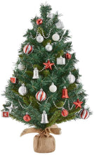 Load image into Gallery viewer, Home Accents Holiday 32 in. PVC Burlap Tree with Ornament Kit (34-Pieces)