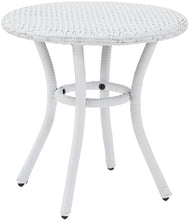 Load image into Gallery viewer, Crosley Furniture Palm Harbor Outdoor Wicker Round Side Table - White