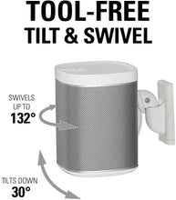 Load image into Gallery viewer, Sanus Wireless Speaker Swivel and Tilt Wall Mount for Sonos ONE, Play:1, and Play:3 - Each