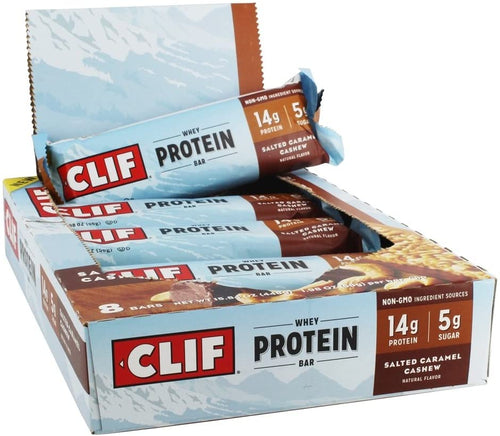 Clifbar Whey Protein Bars - 8-Pack Salted Caramel Cashew, One Size