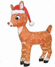 Load image into Gallery viewer, Rudolph 20341_THD 3' Lighted Santa Hat Christmas Holiday Yard Decor