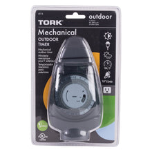 Load image into Gallery viewer, NSi Industries TORK 601A Outdoor Heavy-Duty 15-Amp 24-Hour Mechanical Plug-In General Purpose Timer with 18-Inch Cord - Multiple On/Off Settings - Compatible with Incandescent/Compact Fluorescent/LED