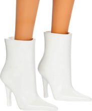 Load image into Gallery viewer, Barbie Fashionistas Doll #150 with No-Hair Look Wearing Pink Floral Dress, White Booties &amp; Earrings, Toy for Kids 3 to 8 Years Old