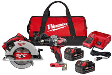 Load image into Gallery viewer, Milwaukee 2992-22 M18 18-Volt Lithium-Ion Brushless Cordless Hammer Drill and Circular Saw Combo Kit (2-Tool) with Two 4.0 Ah Batteries