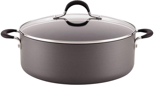 Circulon Momentum Hard-Anodized Nonstick 7-1/2-Quart Covered Stockpot - Gray
