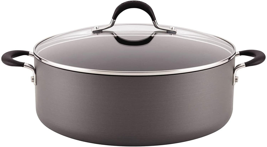 Circulon Momentum Hard-Anodized Nonstick 7-1/2-Quart Covered Stockpot - Gray
