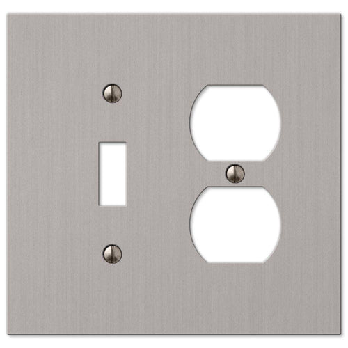 Elan Brushed Nickel Toggle / Duplex Outlet