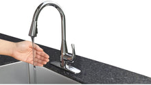 Load image into Gallery viewer, Flow Motion Activated Single-Handle Pull-Down Sprayer Kitchen Faucet with Motion Sensor in Brushed Nickel