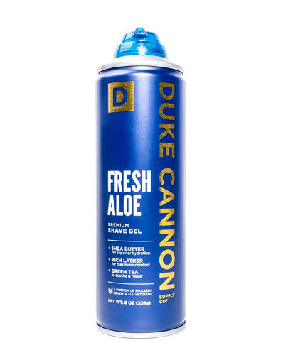 Duke Cannon Supply Co. Fresh Aloe Premium Shave Gel. Net Wt. 8oz.