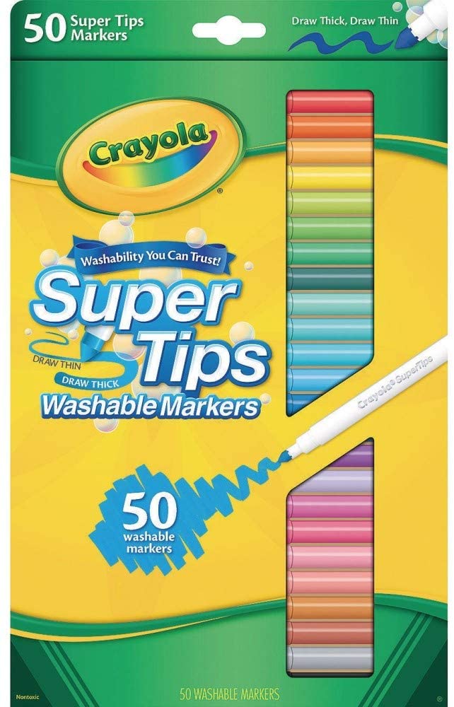 Crayola Super Tips Washable Markers Age 3+ - 50 Count