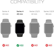 Load image into Gallery viewer, X-Doria Defense Edge, 40mm Apple Watch Case - Premium Aluminum &amp; TPU Bumper Frame, Compatible with Apple Watch Series 4,5 and 6