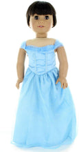 Load image into Gallery viewer, Pink Butterfly Closet Doll Clothes - Princess Blue Dress Outfit Fits American Girl Doll and Other 18 inch Dolls