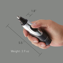 Load image into Gallery viewer, Panasonic Men’s Ear and Nose Hair Trimmer with Vacuum Cleaning System, Wet Dry Hypoallergenic High-Performance with Dual Edge Blade, Black ER-GN70-K