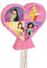 Load image into Gallery viewer, Heart-Shaped Disney Princess Pinata, Pull String