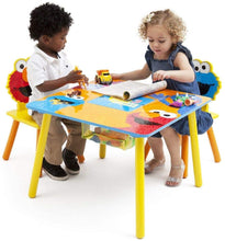 Load image into Gallery viewer, Delta Children Sesame Street Wood Kids Table and Chairs Set with Storage