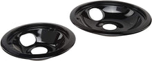 Load image into Gallery viewer, Range Kleen 2-Piece Drip Bowl, Style C fits Plug-in Electric Ranges GE, Hotpoint since 1995 with step downs, Black Porcelain