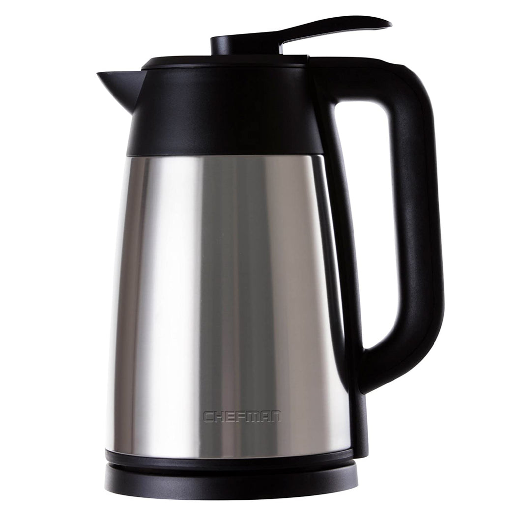 Chefman Cordless Electric Kettle, Stainless Steel Premium Grade Carafe Style w/ Digital Temp Display, Heat Retaining Vacuum Seal, Auto Shut Off & Boil Dry Protection, 7+ Cup 1.7L/1.8qt. - RJ11-17-DV
