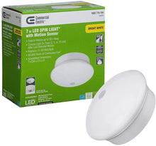 Load image into Gallery viewer, Motion Sensor Motion Controlled Lighting 7 in. Round White 60 Watt Equivalent Integrated LED Flushmount