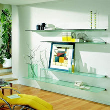 Load image into Gallery viewer, Wallscapes GL12020CLKIT Glacier 8" x 48" 3/8", Clear Glass Shelf Kit