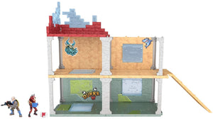 Fortnite Battle Royale Collection Mega Fort Display Set & 2 Exclusive Figures: Blue Squire & Tricera Ops, Multicolor