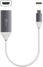Load image into Gallery viewer, j5create USB Type-C to HDMI Adapter- 3840 x 2160 @ 60Hz | HDMI 1.4 4K @ 30 Hz to 4K @ 60 Hz | Adapter Compatible with MacBook, Chromebook, Tablet or PC