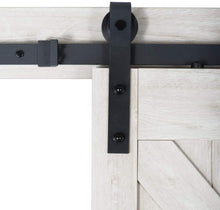 Load image into Gallery viewer, 36 in. x 84 in. Sandstone Oak K Design Solid Core Interior Barn Door with Rustic Hardware Kit