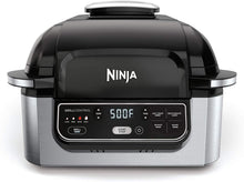 Load image into Gallery viewer, Ninja Foodi 5-in-1 Indoor Grill with Air Fry, Roast, Bake &amp; Dehydrate (AG302), Black and Silver