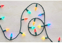 Load image into Gallery viewer, Home Accents Holiday 68 ft. 200-Light LED Multi-Color Faceted C6 Super Bright String Light TY427-1915M