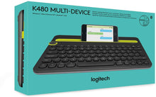 Load image into Gallery viewer, Logitech Bluetooth Multi-Device Keyboard K480 – Black – Works with Windows and Mac Computers, Android and iOS Tablets and Smartphones
