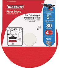 Load image into Gallery viewer, DB 5IN FIBER DISC AO 80G 4PK