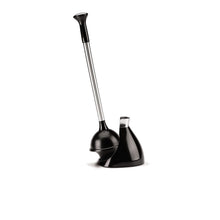 Load image into Gallery viewer, simplehuman Toilet Plunger with Holder, Stainless Steel, Black