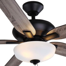 Load image into Gallery viewer, Holly Springs 52 in. LED Matte Black Smart Ceiling Fan with Light and Remote Works with Google Assistant and Alexa