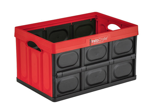 GreenMade InstaCrate Collapsible Storage Container, 12 gal, Red/Black