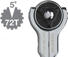 Load image into Gallery viewer, TEKTON 3/8 Inch Drive x 9 Inch Swivel Head Quick-Release Ratchet | 1491