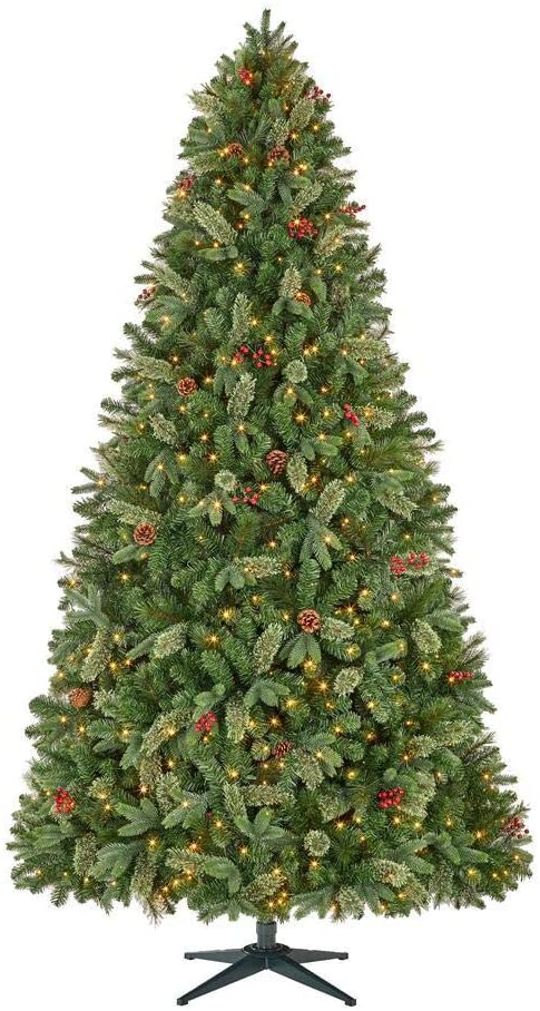 Home Accents Holiday 9 ft Westwood White Fir LED Pre-Lit Tree with 800 Warm White Lights