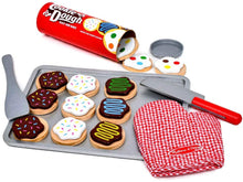 Load image into Gallery viewer, Melissa &amp; Doug Slice-and-Bake Wooden Cookie Play Food Set, Pretend Play, Materials, 28 Pieces, 10.5" H x 13.5" W x 3.25" L
