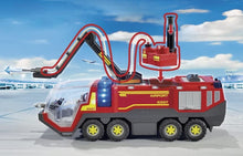 Load image into Gallery viewer, PLAYMOBIL Airport Fire Engine with Lights &amp; Sound Building Set