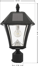Load image into Gallery viewer, Gama Sonic Baytown II Bulb Solar Light with GS Light Bulb- Wall/Pier/3&quot; Fitter Mounts