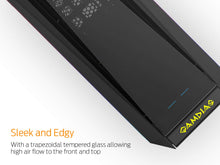 Load image into Gallery viewer, GAMDIAS RGB Gaming Mid-Tower Case Four-Sided Tempered Glass Four LED Strip Switchable IO Port with Three RGB Fans Cases TALOS P1